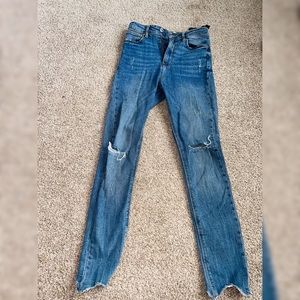 Zara super skinny ripped jeans